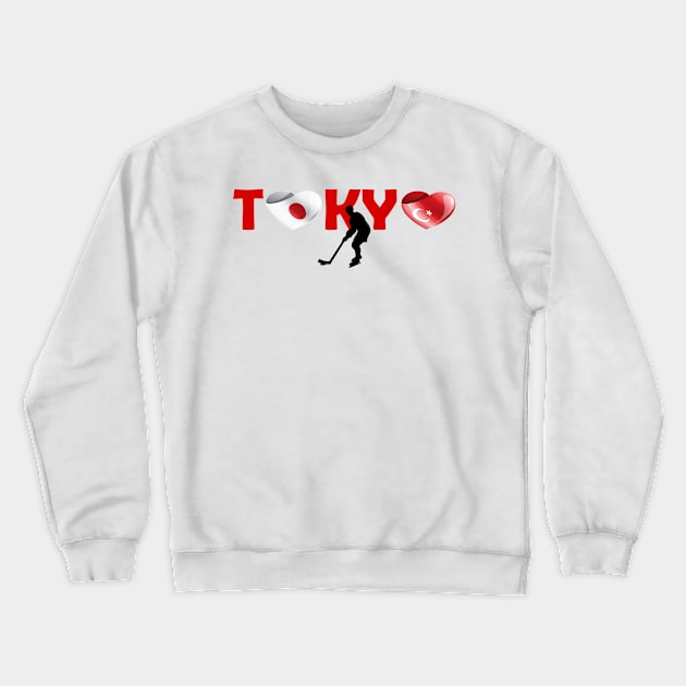 Sports, Hockey, Turkey in Tokyo! Crewneck Sweatshirt by ArtDesignDE